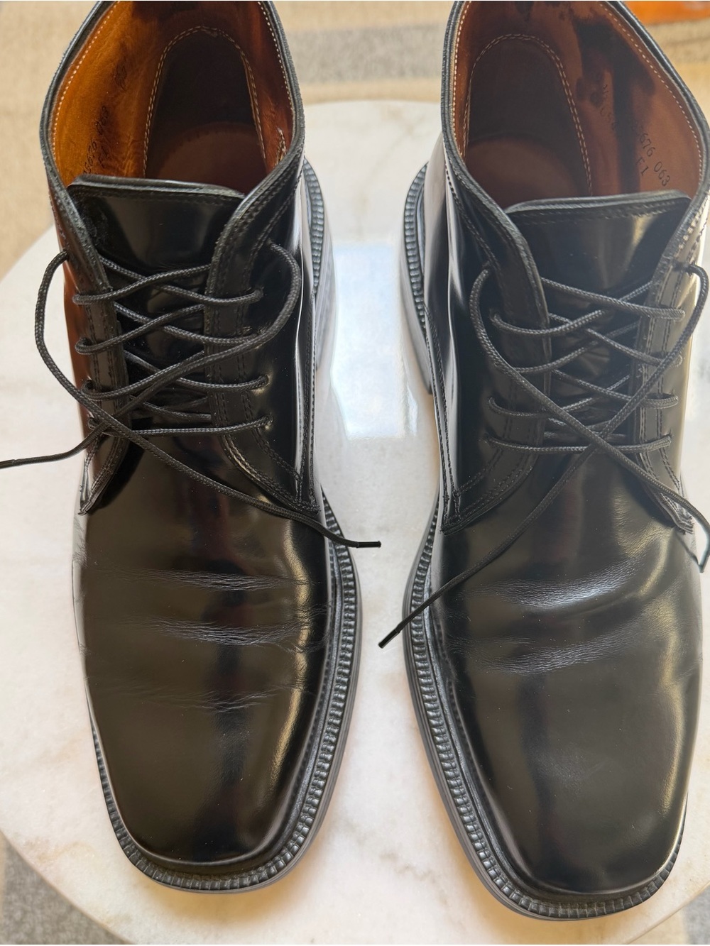 Men's Cole Haan Waterproof Black Leather Chukka Boots - Classic Lace-Up Style